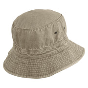 Longhorn Dallas Texas Embroidered Pigment Dyed Bucket Hat - Natural OSFM