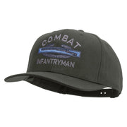 Licensed Combat Infantryman Embroidered Solid Cotton Twill Pro Style Cap - Charcoal OSFM