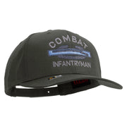 Licensed Combat Infantryman Embroidered Solid Cotton Twill Pro Style Cap - Charcoal OSFM