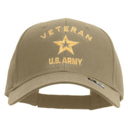 Licensed U.S. Army Veteran Military Embroiderd Low Profile Cap - Khaki OSFM