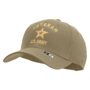 Licensed U.S. Army Veteran Military Embroiderd Low Profile Cap - Khaki OSFM