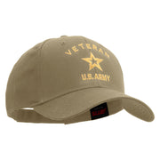 Licensed U.S. Army Veteran Military Embroiderd Low Profile Cap - Khaki OSFM
