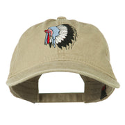 Indian Headdress Embroidered Washed Cap