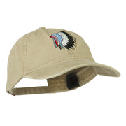 Indian Headdress Embroidered Washed Cap