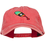 Saint Kitts and Nevis Map Flag Embroidered Washed Cap