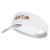 Cartoon Snake Embroidered Cotton Twill Sun Visor - White OSFM