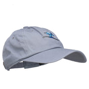 Skiing Embroidered Unstructured Washed Cap