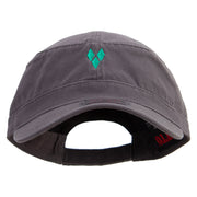 Triple Diamond Sign Embroidered Big Size Adjustable Ripstop Army Cap - Dk-Olive-Green OSFM