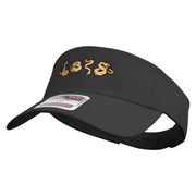 Cartoon Snake Embroidered Cotton Twill Sun Visor - Black OSFM