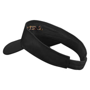 Cartoon Snake Embroidered Cotton Twill Sun Visor - Black OSFM