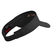 Cartoon Snake Embroidered Cotton Twill Sun Visor - Black OSFM