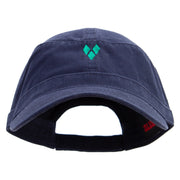 Triple Diamond Sign Embroidered Big Size Adjustable Ripstop Army Cap - Navy OSFM