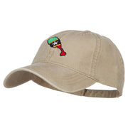 Saint Kitts and Nevis Map Flag Embroidered Washed Cap