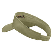 Cartoon Snake Embroidered Cotton Twill Sun Visor - Khaki OSFM