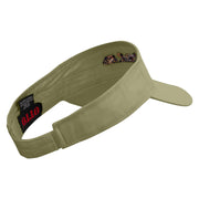 Cartoon Snake Embroidered Cotton Twill Sun Visor - Khaki OSFM