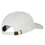 Indiana Peony with Map Embroidered Unstructured Washed Cap