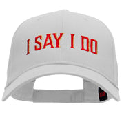 I Say I Do Embroidered Solid Cotton Twill Low Profile Strap Cap