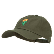 Cactus with Sombrero Embroidered Unstructured Cap