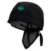 Dragon Eye Embroidered Cotton Poplin Biker Style Head Wrap - Black OSFM