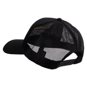 Licensed Combat Infantryman Embroidered Solid Cotton Twill Mesh Prostyle Cap - Black OSFM