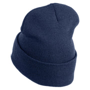 US Air Force Wing with Retired Logo Embroidered 12 Inch Long Beanie - Navy OSFM
