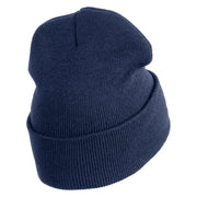 US Air Force Wing with Retired Logo Embroidered 12 Inch Long Beanie - Navy OSFM