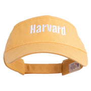 Harvard Embroidered Pro Style Cotton Twill Washed Visor - Mango OSFM