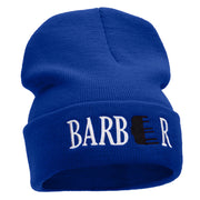 Barber Embroidered 12 Inch Long Knitted Beanie