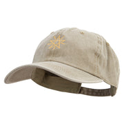 Simple Star Sign Cotton Twill Premium Pigment Dyed Cap - Khaki OSFM