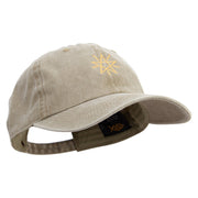 Simple Star Sign Cotton Twill Premium Pigment Dyed Cap - Khaki OSFM