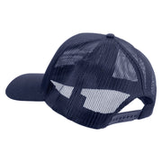 Licensed Combat Infantryman Embroidered Solid Cotton Twill Mesh Prostyle Cap - Navy OSFM