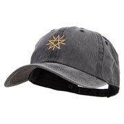 Simple Star Sign Cotton Twill Premium Pigment Dyed Cap - Black OSFM