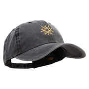 Simple Star Sign Cotton Twill Premium Pigment Dyed Cap - Black OSFM