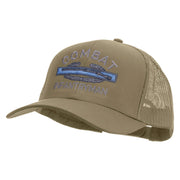 Licensed Combat Infantryman Embroidered Solid Cotton Twill Mesh Prostyle Cap - Khaki OSFM