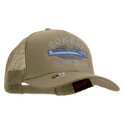 Licensed Combat Infantryman Embroidered Solid Cotton Twill Mesh Prostyle Cap - Khaki OSFM