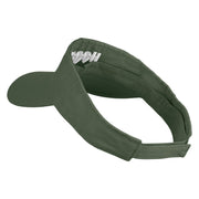 Harvard Embroidered Pro Style Cotton Twill Washed Visor - Olive OSFM
