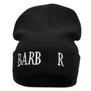 Barber Embroidered 12 Inch Long Knitted Beanie