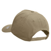 Licensed Star U.S. Army Retired Military Embroidered Solid Cotton Twill 5 Panel Prostyle Snap Cap - Khaki OSFM