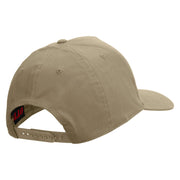 Licensed Star U.S. Army Retired Military Embroidered Solid Cotton Twill 5 Panel Prostyle Snap Cap - Khaki OSFM