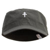 Patriarchal Cross Embroidered Big Size Fitted Cotton Ripstop Military Army Cap - Olive 7