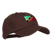 Saint Kitts Flag Embroidered Washed Cap