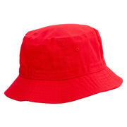 Iguana Sketch Embroidered Pigment Dyed Bucket Hat - Red OSFM