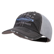 Licensed Combat Infantryman Embroidered Low Profile Special Cotton Mesh Cap - Black OSFM