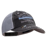 Licensed Combat Infantryman Embroidered Low Profile Special Cotton Mesh Cap - Black OSFM