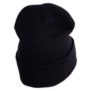 US Air Force Wing with Veteran Logo Embroidered 12 Inch Long Beanie - Black OSFM