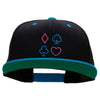 Neon Card Suits Embroidered Wool Blend Classic Snapback