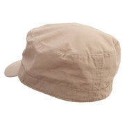 Patriarchal Cross Embroidered Big Size Fitted Cotton Ripstop Military Army Cap - Khaki 7