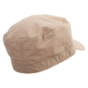 Patriarchal Cross Embroidered Big Size Fitted Cotton Ripstop Military Army Cap - Khaki 7