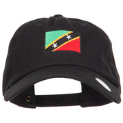 Saint Kitts Flag Embroidered Washed Cap