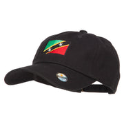 Saint Kitts Flag Embroidered Washed Cap